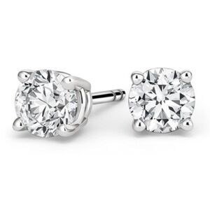⚡️⚡️14k White Gold Filled CZ Stud Earrings 1 1/2 ct T.W.